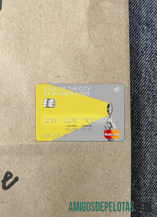 Argentina Banco da Cidade de Buenos Aires Mastercard Photolook Front exemplo